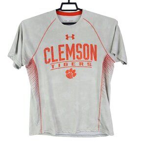 Men's Under Armour Performance Shirt Clemson Tigers Loose Fit Short Sleeve M
